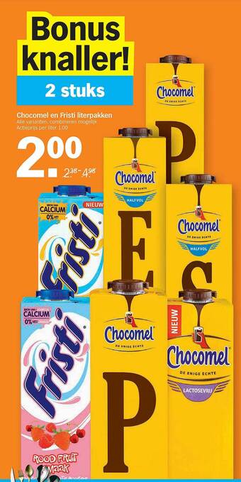Chocomel En Fristi Literpakken