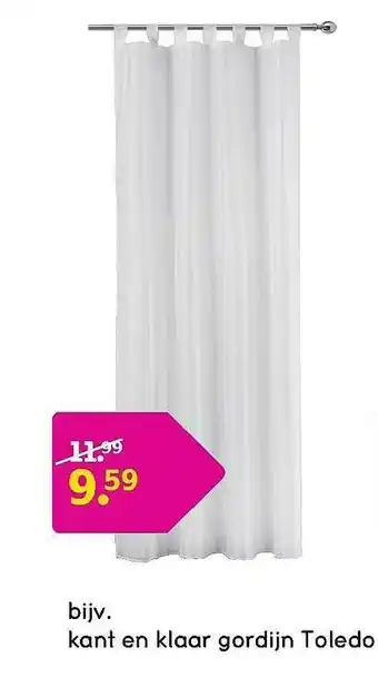 Leen Bakker Kant En Klaar Gordijn Toledo aanbieding