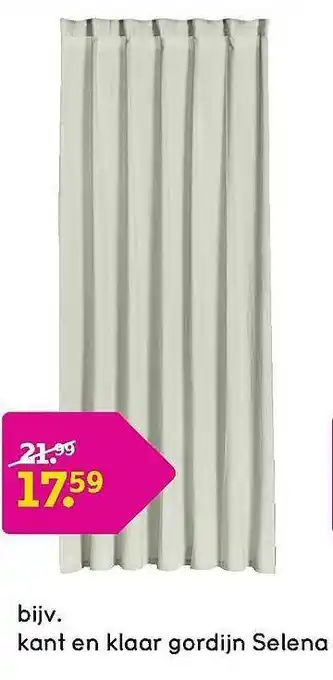 Leen Bakker Kant En Klaar Gordijn Selena aanbieding