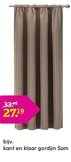 Leen Bakker Kant En Klaar Gordijn Sam aanbieding