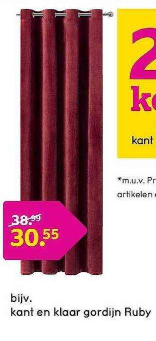 Leen Bakker Kant En Klaar Gordijn Ruby aanbieding
