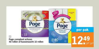 Albert Heijn Page Compleet Schoon, 40 Rollen Of Kussenzacht 32 Rollen aanbieding