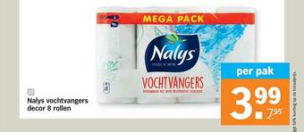 Albert Heijn Nalys Vochtvangers Decor 8 Rollen aanbieding