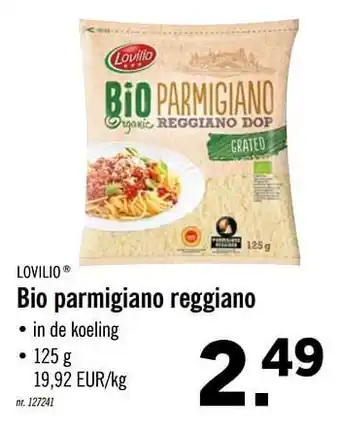 Lidl Bio Parmigiano Reggiano aanbieding