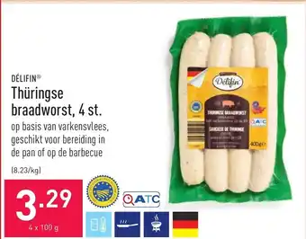 Délifin Thüringse braadworst, 4 st.