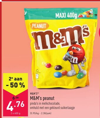 ALDI M&M's peanut aanbieding