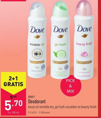 ALDI Dove Deodorant aanbieding