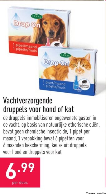 Vachtverzorgende druppels voor hond of kat