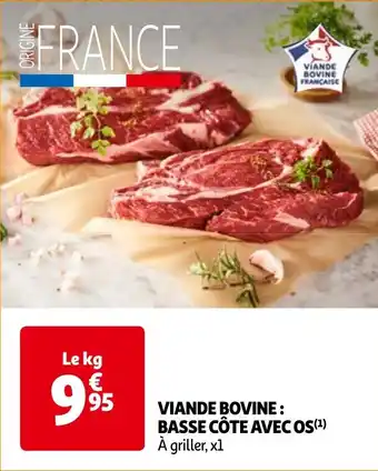Auchan VIANDE BOVINE: BASSE CÔTE AVEC OS aanbieding