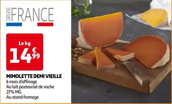 Auchan MIMOLETTE DEMI VIEILLE aanbieding
