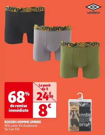 Auchan BOXERS HOMME UMBRO aanbieding
