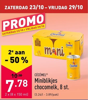 ALDI Cecemel Miniblikjes chocomelk, 8 st. aanbieding