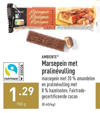ALDI Ambiente Marsepein met pralinevulling aanbieding
