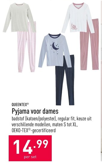 ALDI Queentex Pyjama voor dames aanbieding