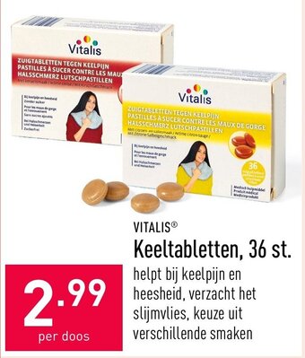 ALDI Vitalis Keeltabletten, 36 st. aanbieding