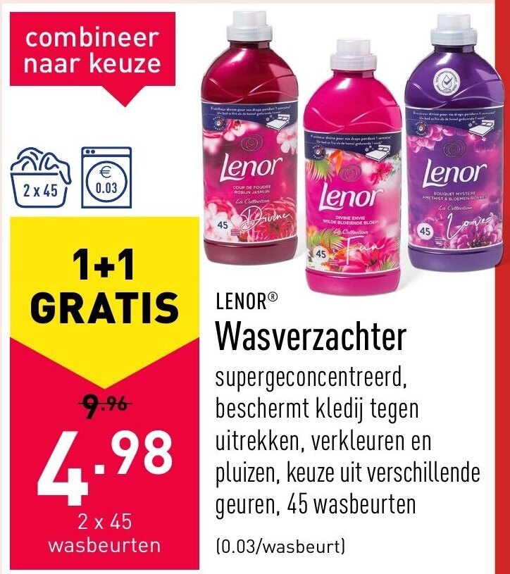 Lenor Wasverzachter promotie bij ALDI