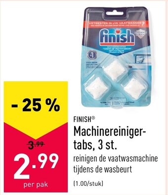 ALDI Finish Machinereiniger tabs, 3 st. aanbieding