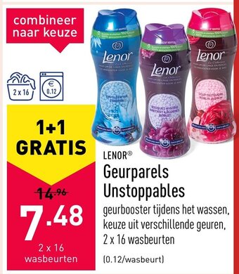 ALDI Lenor Geurparels Unstoppables aanbieding