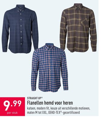 ALDI Straight Up Flanellen hemd voor heren aanbieding