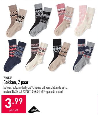 ALDI Walkx Sokken, 2 paar aanbieding