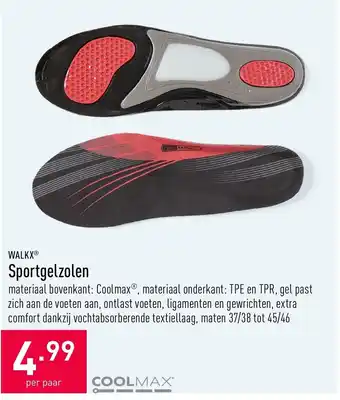 ALDI Walkx Sportgelzolen aanbieding