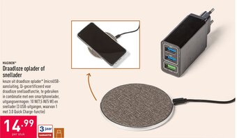 ALDI Maginon Draadloze oplader of snellader aanbieding