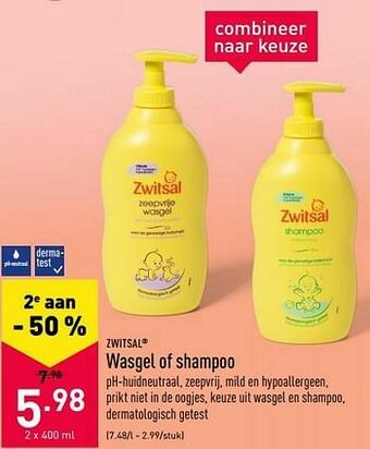 ALDI Wasgel of shampoo aanbieding