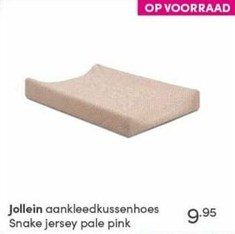 Baby & Tiener Jollein aankleedkussenhoes snake jersey pale pink aanbieding