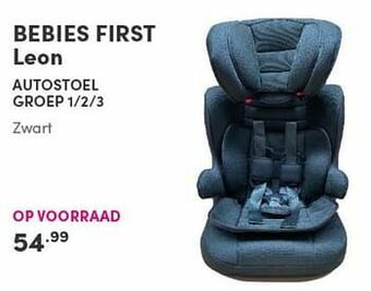 Baby & Tiener Bebies first leon autostoel aanbieding