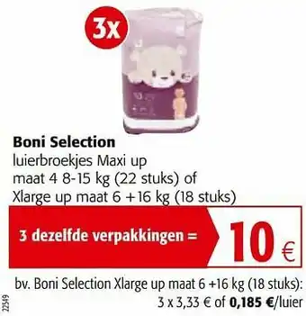 Colruyt Boni selection xlarge up maat 6 aanbieding