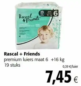 Colruyt Rascal + friends premium luiers maat 6 aanbieding