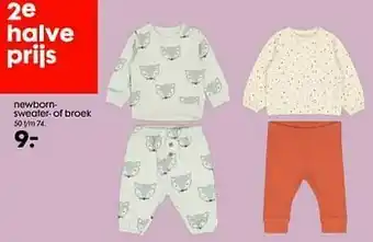 HEMA Newbornsweater- of broek aanbieding