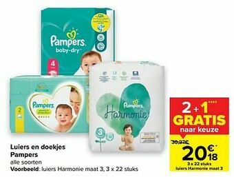 Carrefour Market Luiers harmonie maat 3 aanbieding