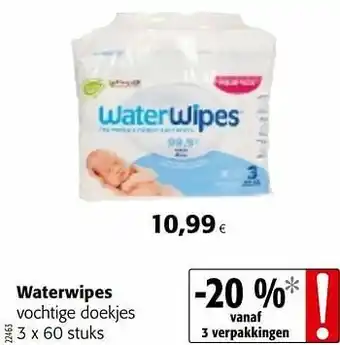 Colruyt Waterwipes vochtige doekjes aanbieding
