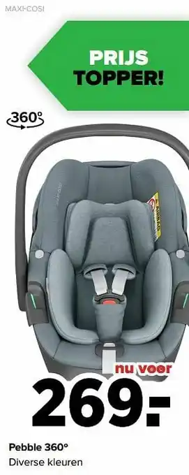 Baby-Dump Maxi-cosi pebble 360º aanbieding