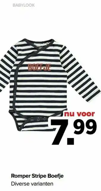 Baby-Dump Babylook romper stripe boefje aanbieding