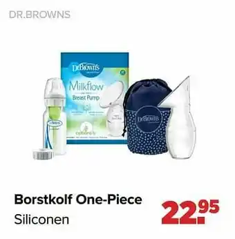Baby-Dump Dr.browns borstkolf one-piece siliconen aanbieding