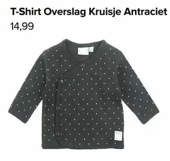 Baby-Dump T-shirt overslag kruisje antraciet aanbieding