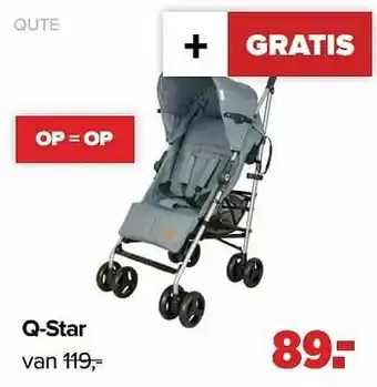 Baby-Dump Qute q-star aanbieding