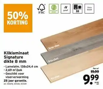 GAMMA Kliklaminaat signature aanbieding