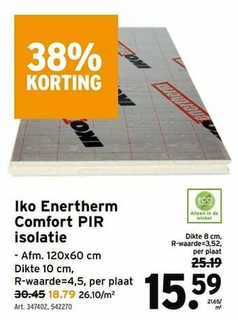 GAMMA Iko enertherm comfort pir isolatie aanbieding