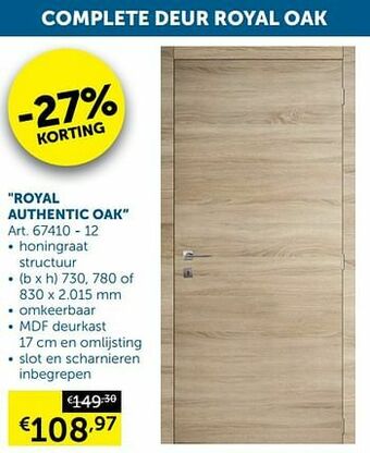Zelfbouwmarkt Royal authentic oak aanbieding