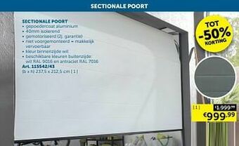 Zelfbouwmarkt Sectionale poort aanbieding