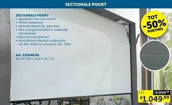 Zelfbouwmarkt Sectionale poort aanbieding