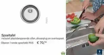 Multi bazar Oberon 1 ronde spoeltafel rvs aanbieding