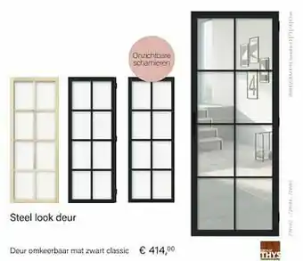 Multi bazar Deur omkeerbaar mat zwart classic aanbieding