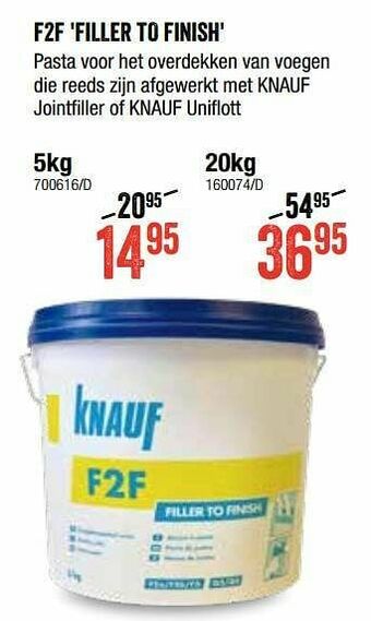 HandyHome F2f filler to finish aanbieding