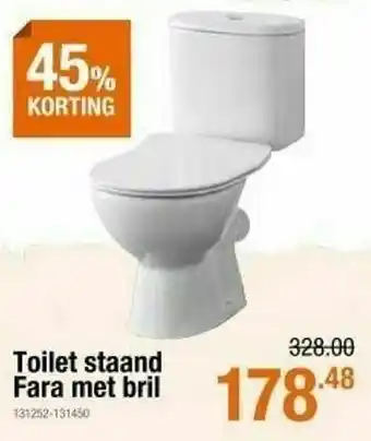Toilet staand fara met bril