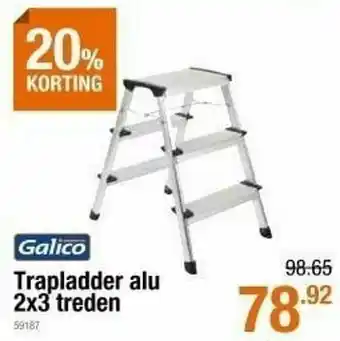 Cevo Trapladder alu 2x3 treden aanbieding