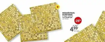 Mozaiëktegel glass gold